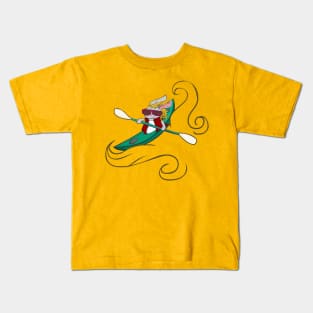 Bunny kayaking Kids T-Shirt